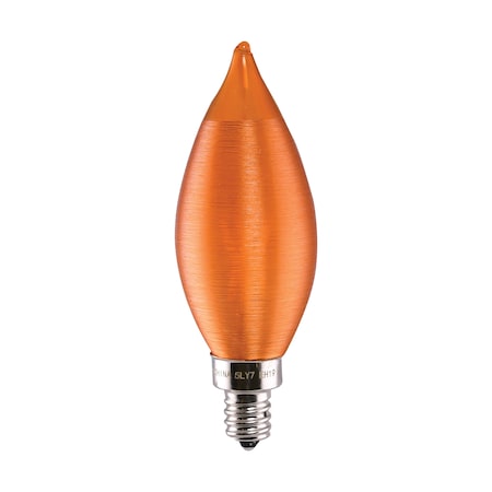 Satco 4-Watt CA11 LED Lamp - Satin Spun Amber Candelabra Base 2100K 120V S11303